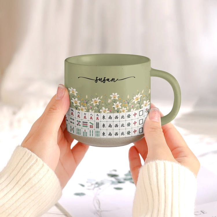 Custom-Birth-Flower-&-Name-Pottery-Mug-Gift-For-Mahjong-Lovers-Personalized-Mug-5