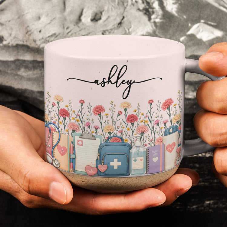 Custom-Birth-Flower-&-Name-Pottery-Mug-Gift-For-Nurse-Personalized-Mug-3