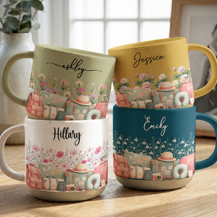 Custom-Birth-Flower-&-Name-Pottery-Mug-Gift-For-Traveler-Personalized-Mug-1