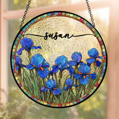 Custom-Birth-Flower-&-Name-Self-Gift,-Friend-Personalized-Window-Hanging-Suncatcher-2