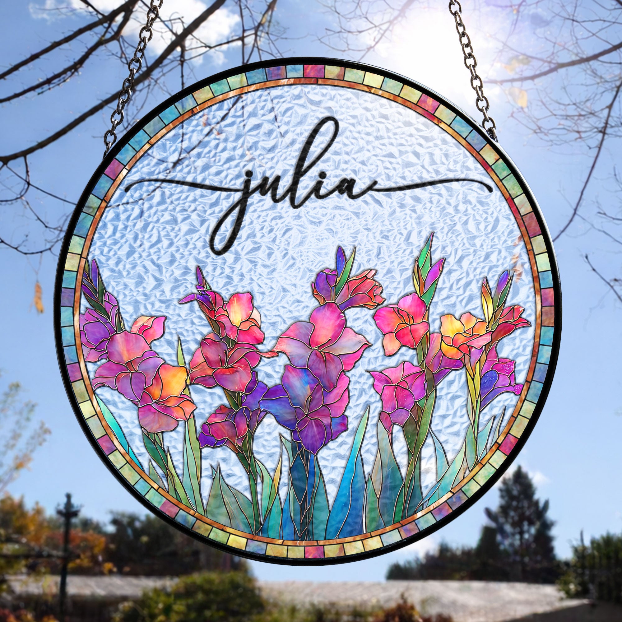 Custom-Birth-Flower-&-Name-Self-Gift,-Friend-Personalized-Window-Hanging-Suncatcher-5