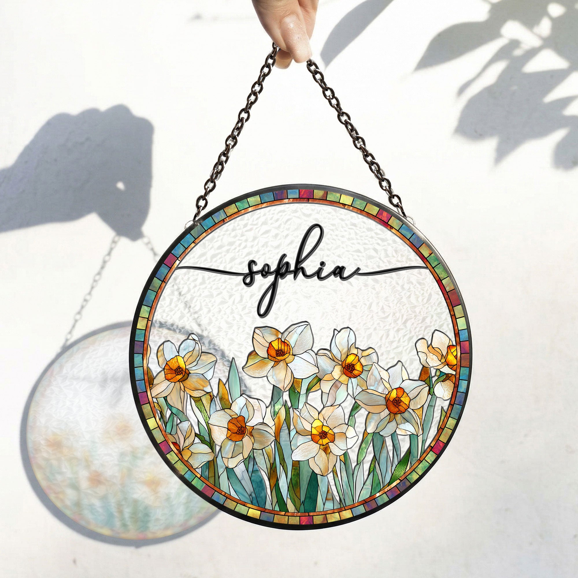 Custom-Birth-Flower-&-Name-Self-Gift,-Friend-Personalized-Window-Hanging-Suncatcher-6