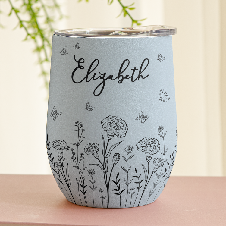 Custom-Birth-Flower-&-Name-Tumbler-Gift-For-Her-Personalized-Wine-Tumbler-2