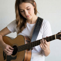 Custom-Birth-Flower-Personalized-Leather-Guitar-Strap-2