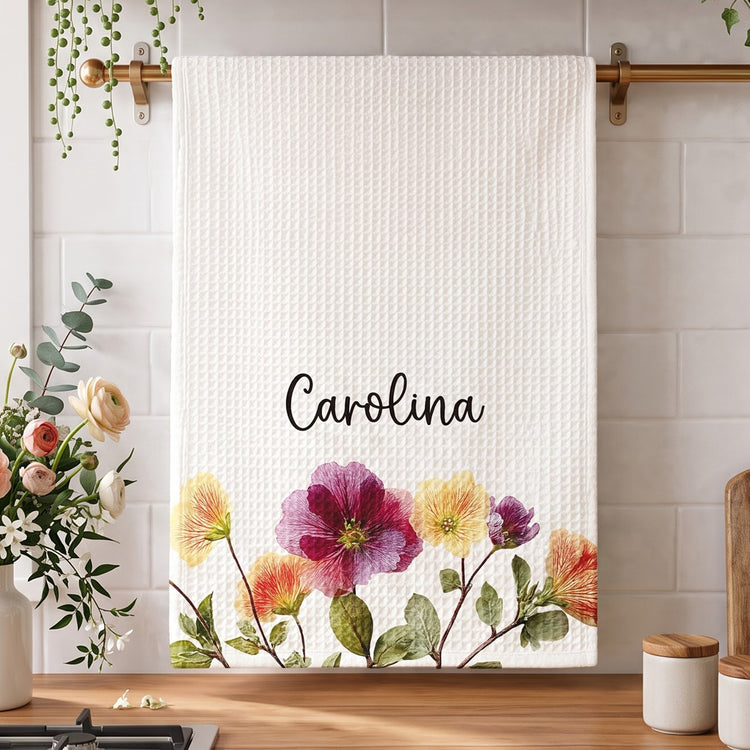 Custom-Birth-Flower-With-Name-Gift-For-Her,-Grandma,-Mom,-Sister-Personalized-Kitchen-Towel(3.1)