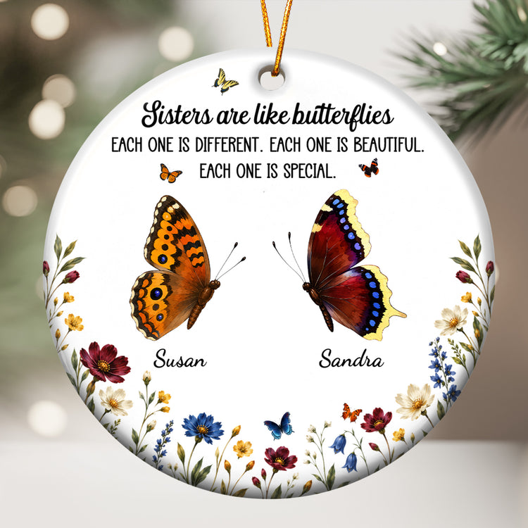 Custom-Birth-Month-Butterflies-Gift-For-Sister-Friend-Sibling-Personalized-Ornament-1