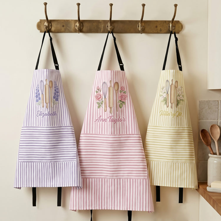 Custom-Birth-Month-Flower-With-Name-Gift-For-Her,-Grandma,-Mom-Personalized-Apron-1