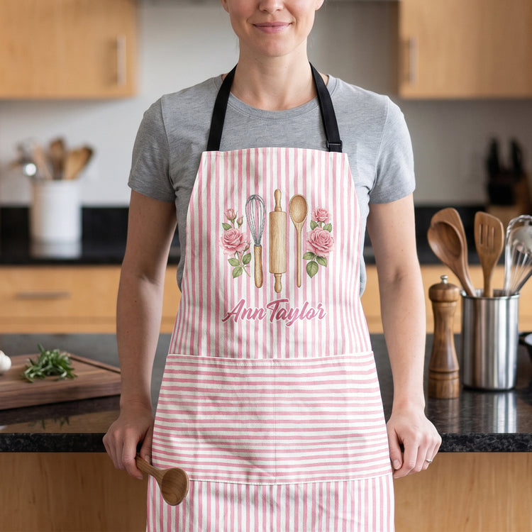 Custom-Birth-Month-Flower-With-Name-Gift-For-Her,-Grandma,-Mom-Personalized-Apron-5