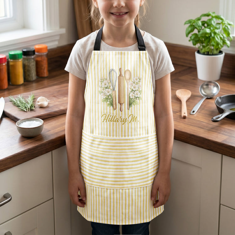 Custom-Birth-Month-Flower-With-Name-Gift-For-Her,-Grandma,-Mom-Personalized-Apron-6