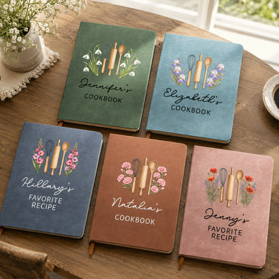 Custom Birth Month Flower With Name Gift For Her, Grandma, Mom - Personalized Journal