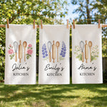 Custom-Birth-Month-Flower-With-Name-Gift-For-Her,-Grandma,-Mom-Personalized-Kitchen-Towel-2