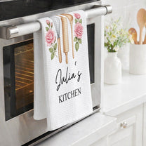 Custom-Birth-Month-Flower-With-Name-Gift-For-Her,-Grandma,-Mom-Personalized-Kitchen-Towel-4