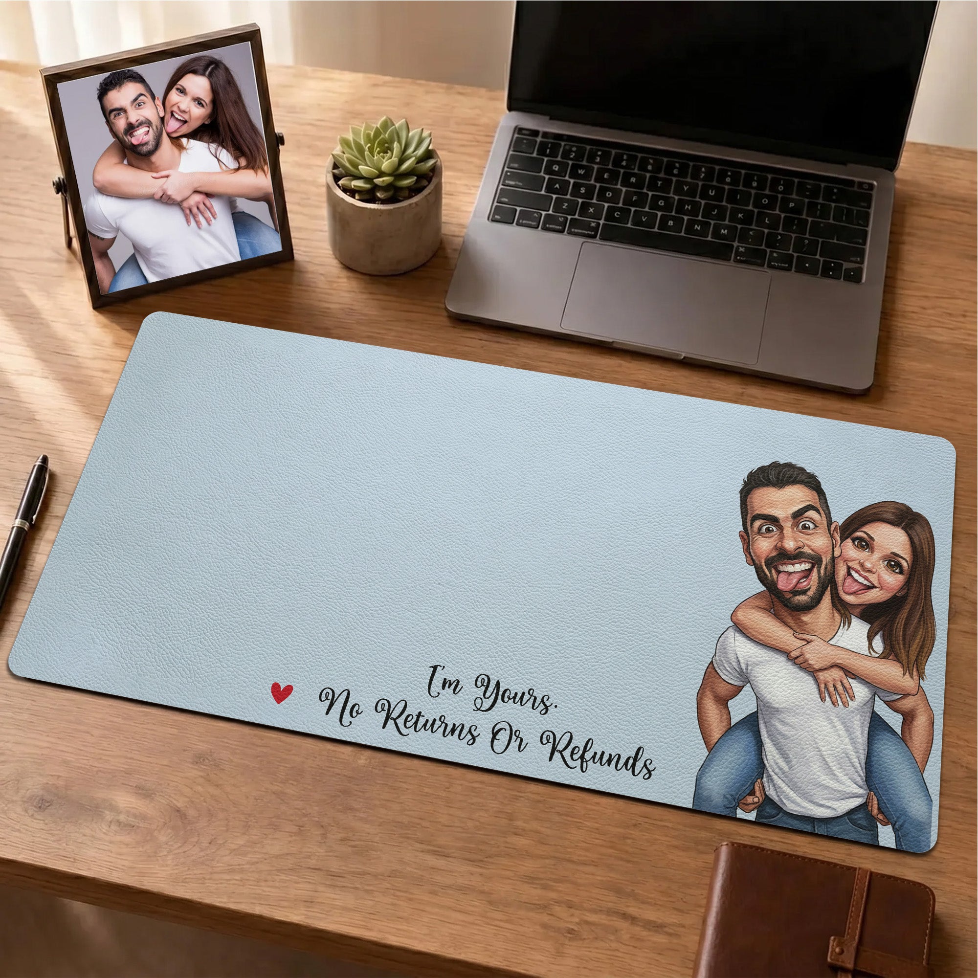 Custom-Caricature-Funny-Couples,-Family-Photo-Custom-Cartoon-Drawing-From-Photo-Personalized-Desk-Mat-1