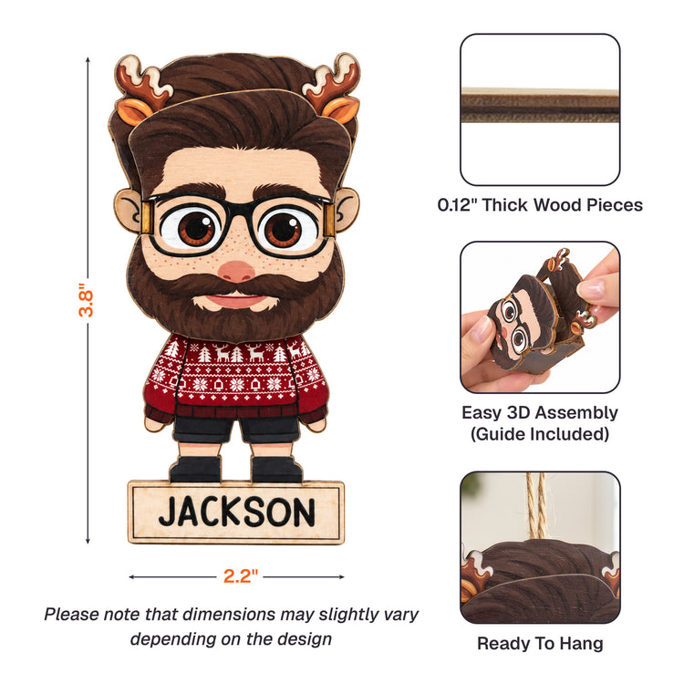Custom-Cartoon-Character-Christmas-Puzzle-Ornament-For-Family-Members-Kids-Personalized-Ornament-7