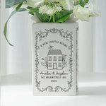 Custom-Ceramic-Flower-Book-Vase-For-New-Home-Occasion,-Housewarming-Gift-For-Couple-Personalized-Vase-7