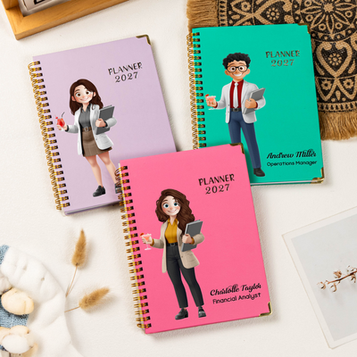 Custom Character For Coworker, Teacher With Name - Custom Planner 2027