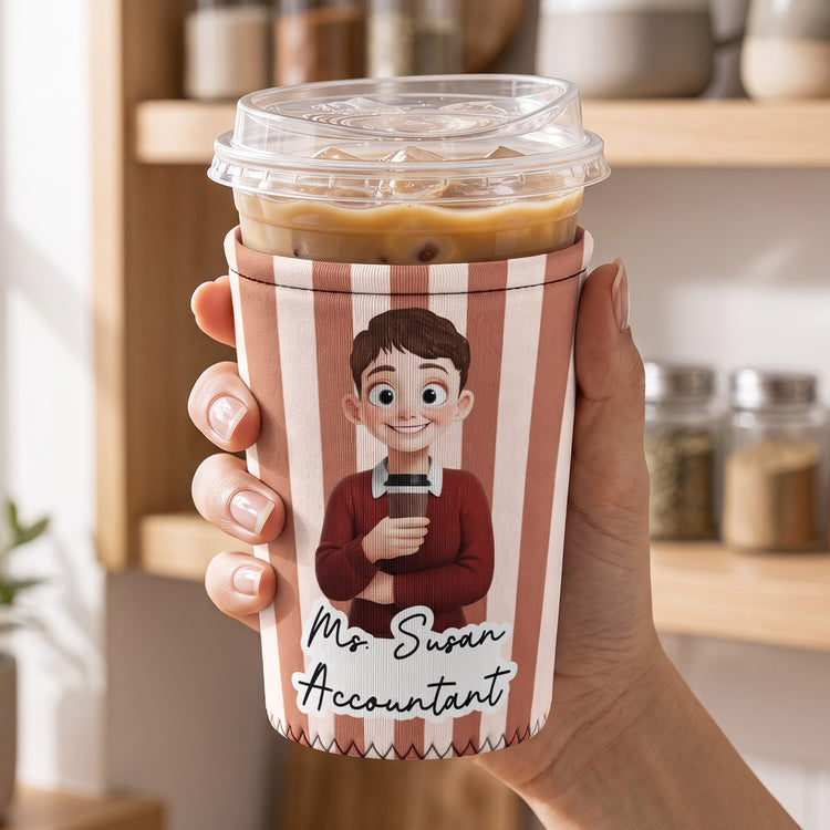 Custom-Character-For-Teacher,-Coworker,-Boss-With-Name-Personalized-Iced-Coffee-Sleeve(2.1)