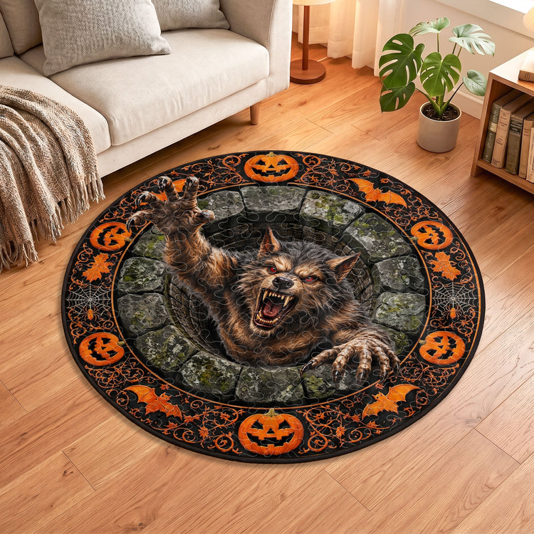 Custom-Character-Optical-Illusion-Round-Rug,-Halloween-Floor-Mat-Spooky-Pumpkin-Hole-Carpet,-Scary-Bottomless-Pit-Home-Decor-Halloween-Party-Rug-Personalized-Quilted-Mat-2