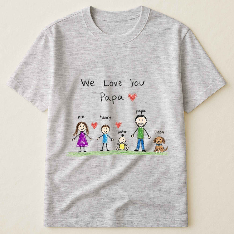 Custom_Child_Handwriting_Or_Message_Shirt_For_Dad_Papa_Father_s_Day_Personalized_Shirt_1