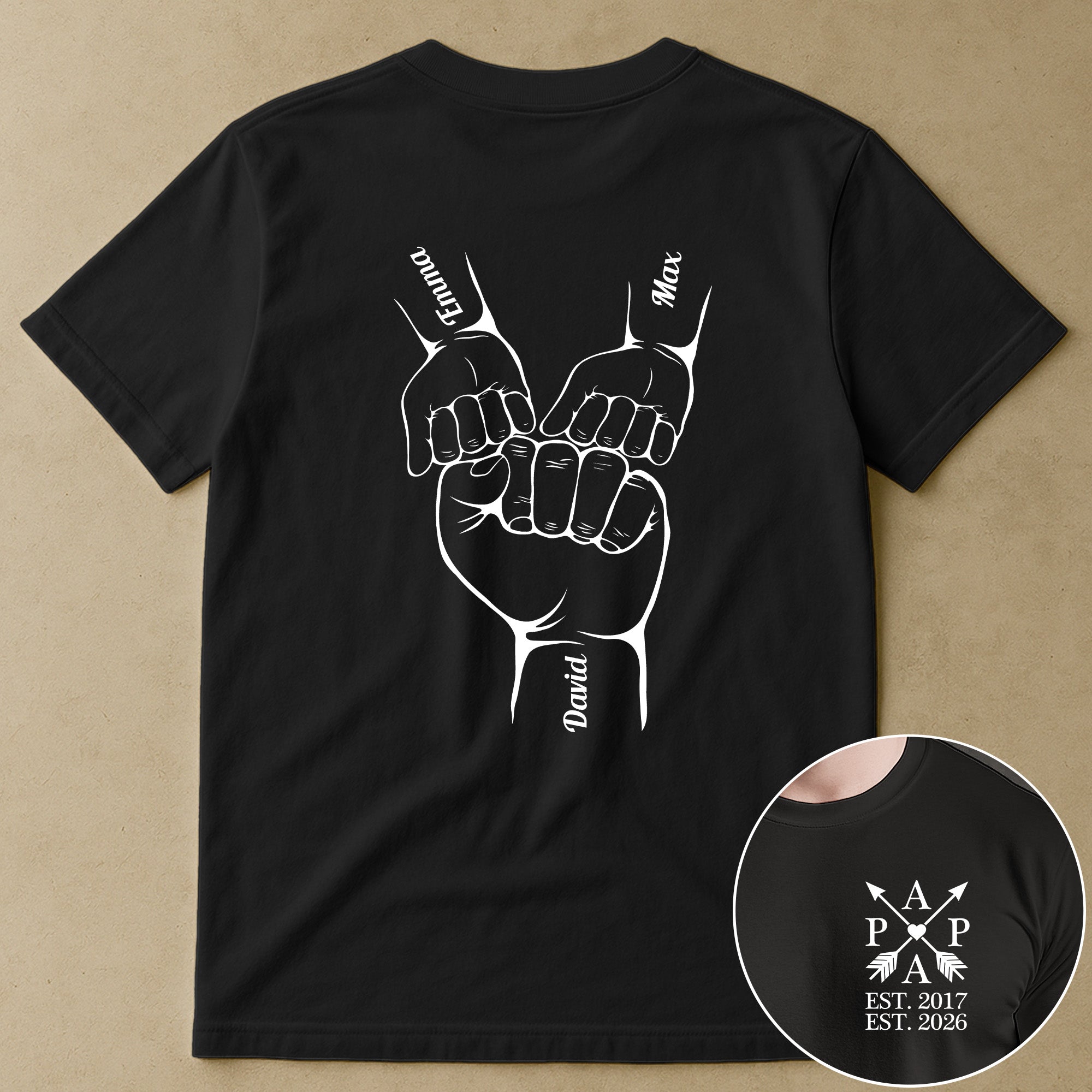 Custom-Children'S-Names-&-Birth-Years-Gift-For-Dad,-Papa,-Pop-Personalized-Shirt-2