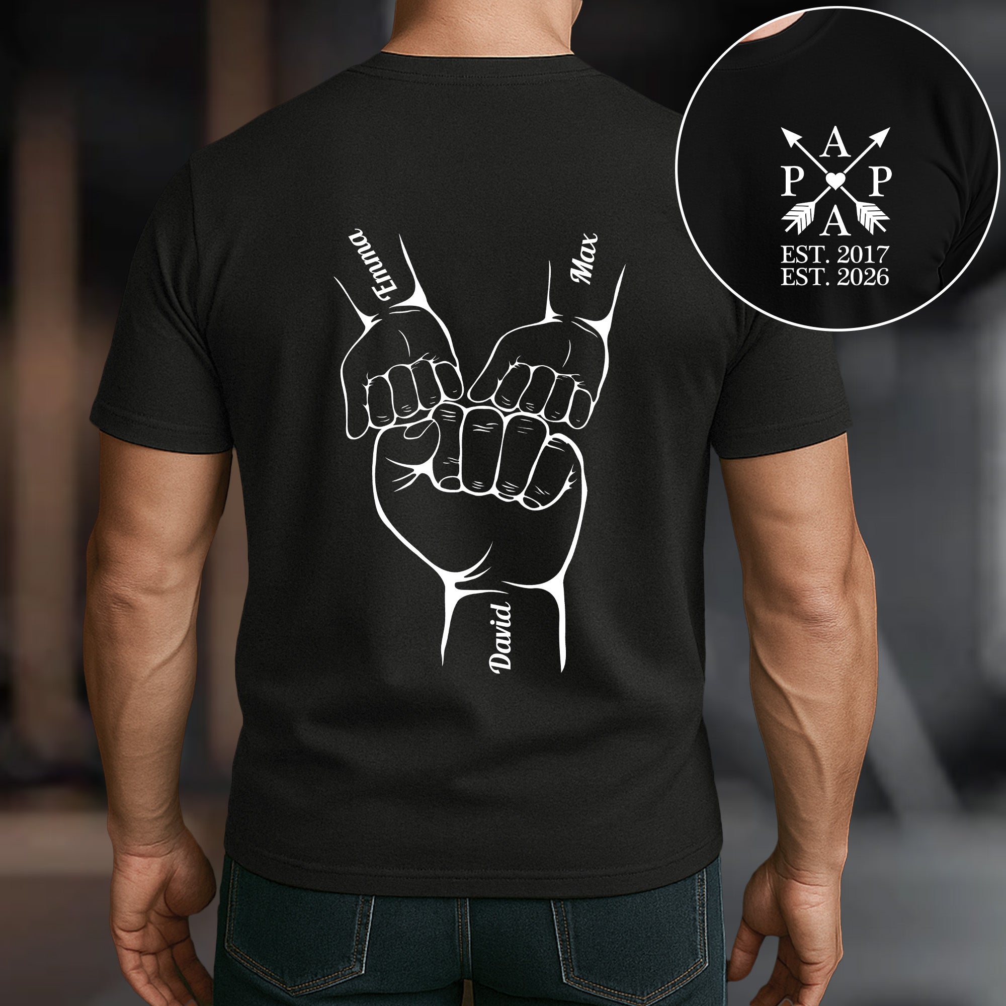 Custom-Children'S-Names-&-Birth-Years-Gift-For-Dad,-Papa,-Pop-Personalized-Shirt-3