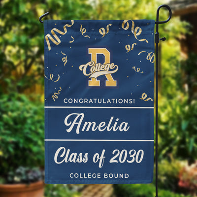 Custom College Bound School Logo - Personalized Flag