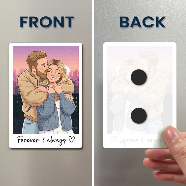 Custom-Couple-Gifts-Photo-Into-Art-Cartoon-Style-Personalized-Magnet-8