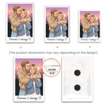 Custom-Couple-Gifts-Photo-Into-Art-Cartoon-Style-Personalized-Magnet-9