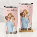 Custom-Couple-Photo-Cartoon-Art-Anniversary-Gifts-For-Wife-Girlfriend-Personalized-Tumbler-Cup-4