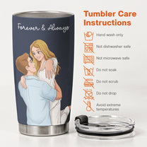 Custom-Couple-Photo-Cartoon-Art-Anniversary-Gifts-For-Wife-Girlfriend-Personalized-Tumbler-Cup-7