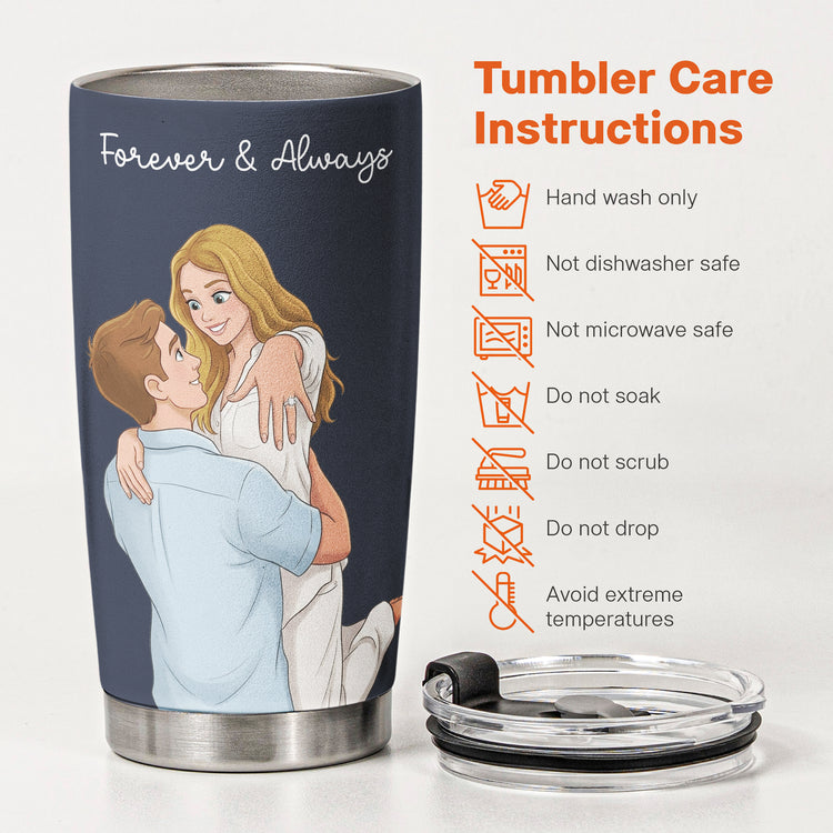 Custom-Couple-Photo-Cartoon-Art-Anniversary-Gifts-For-Wife-Girlfriend-Personalized-Tumbler-Cup-7