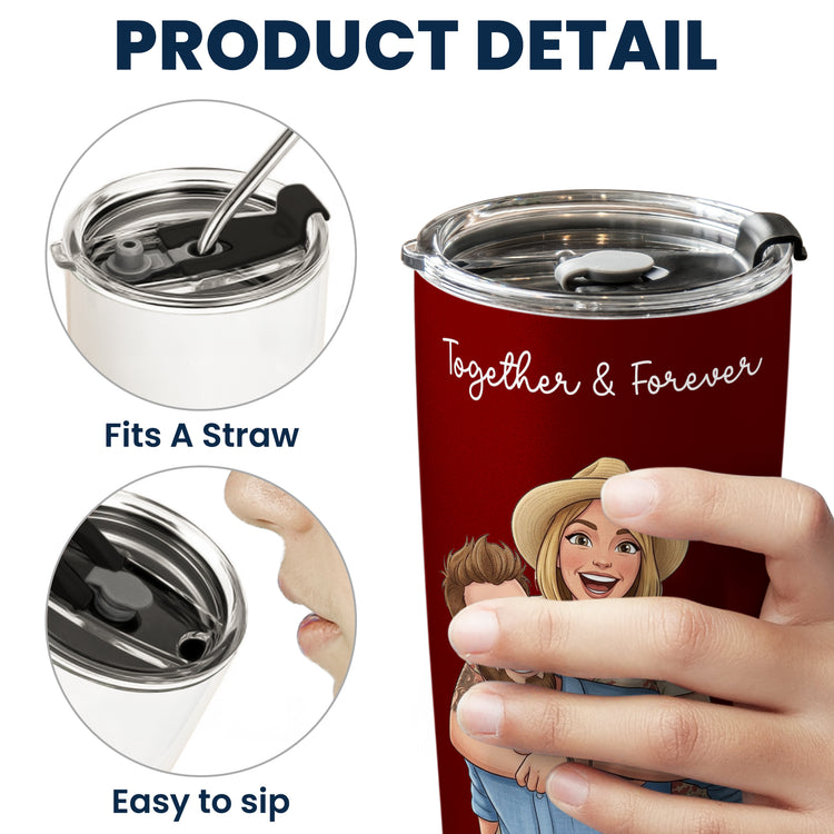 Custom-Couple-Photo-Cartoon-Art-Anniversary-Gifts-For-Wife-Girlfriend-Personalized-Tumbler-Cup-8