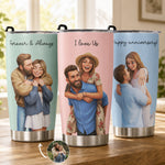 Custom-Couple-Photo-Forever-&-Always-Anniversary-Gifts-For-Wife-Personalized-Tumbler-Cup-1