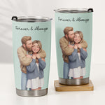 Custom-Couple-Photo-Forever-&-Always-Anniversary-Gifts-For-Wife-Personalized-Tumbler-Cup-3