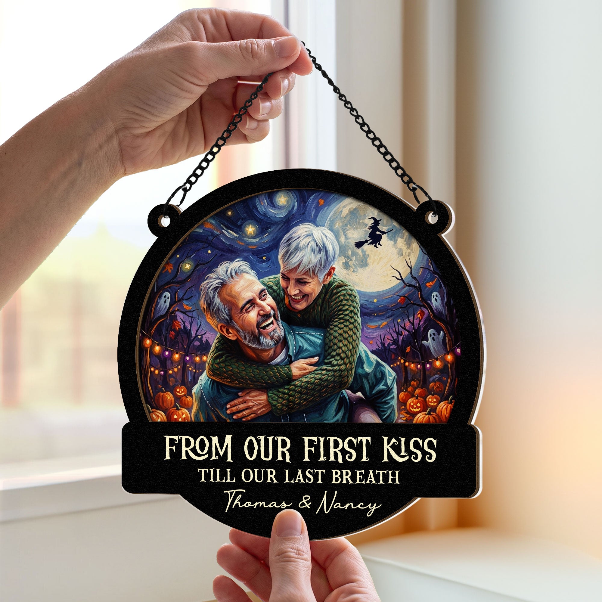 Custom-Couple-Photo-Halloween-Van-Gogh-Art-Personalized-Window-Hanging-Suncatcher-3