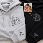 Custom-Couple-Photo-Line-Art-Matching-Embroidered-Shirt-Sweatshirt-Personalized-Shirt-1