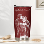 Custom-Couple-Photo-Sketch-Line-Art-Anniversary-Gift-For-Him-Her-Personalized-Tumbler-Cup-2