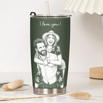 Custom-Couple-Photo-Sketch-Line-Art-Anniversary-Gift-For-Him-Her-Personalized-Tumbler-Cup-5
