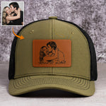 Custom-Couple-Photo-Sketch-Line-Art-Gift-For-Him-Husband-Boyfriend-Personalized-Cap-1