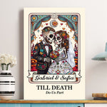 Custom-Couple-Portrait-Day-Of-The-Dead-Till-Death-Do-Us-Part-Personalized-Poster-2