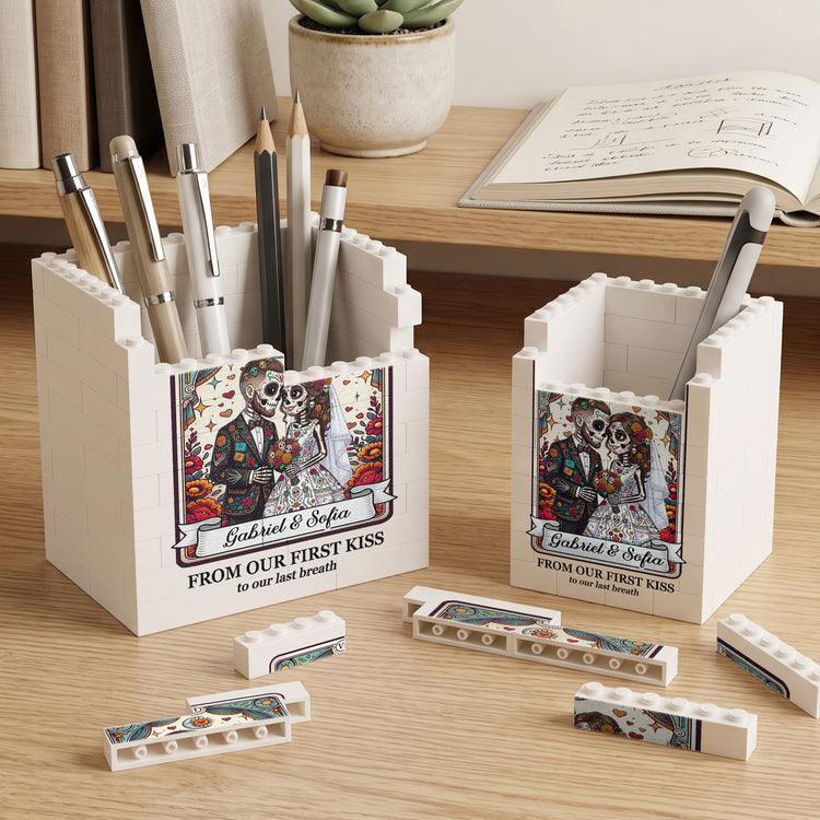 Custom-Couple-Portrait-Till-Death-Do-Us-Part-Day-Of-The-Dead-Personalized-Pen-Holder-3