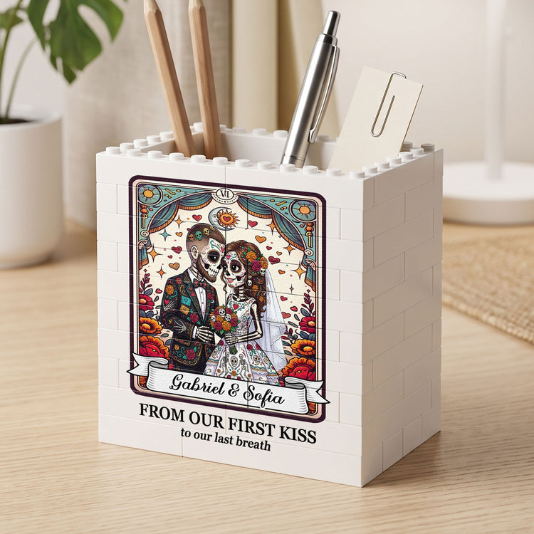 Custom-Couple-Portrait-Till-Death-Do-Us-Part-Day-Of-The-Dead-Personalized-Pen-Holder-4