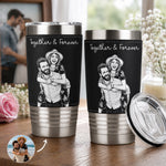 Custom-Couple-Sketch-Line-Art-Anniversary-Gift-Personalized-20oz-Tumbler-2