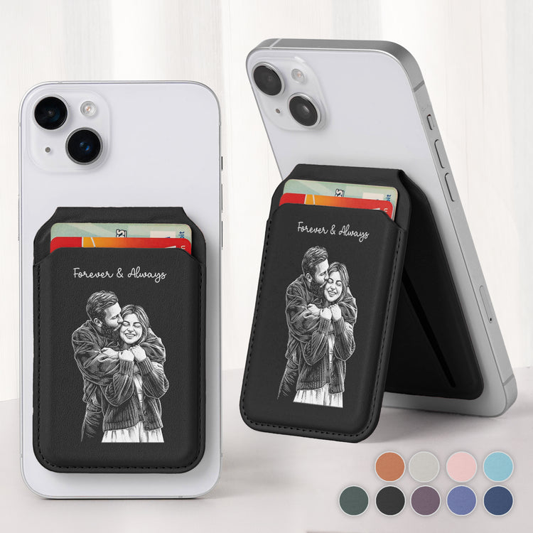 Custom-Couple-Sketch-Line-Art-Personalized-Wallet-Compatible-With-Magsafe-1
