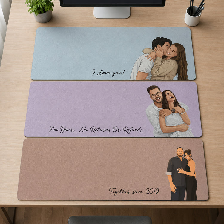 Custom-Couples-Photo-Portrait-Illustration-Anniversary,-Valentines-Day-Gift-For-Him,-Her-Personalized-Desk-Mat-1