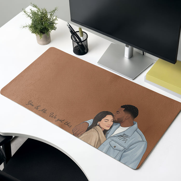 Custom-Couples-Photo-Portrait-Illustration-Anniversary,-Valentines-Day-Gift-For-Him,-Her-Personalized-Desk-Mat-3
