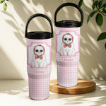 Custom-Cup-With-Pet-Photo-Watercolor-Art-Striped-Pattern-Personalized-30oz-Tumbler-1