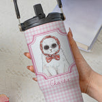 Custom-Cup-With-Pet-Photo-Watercolor-Art-Striped-Pattern-Personalized-30oz-Tumbler-3