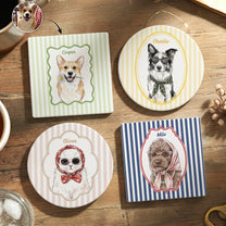 Custom-Cup-With-Pet-Photo-Watercolor-Art-Striped-Pattern-Personalized-Coaster-1