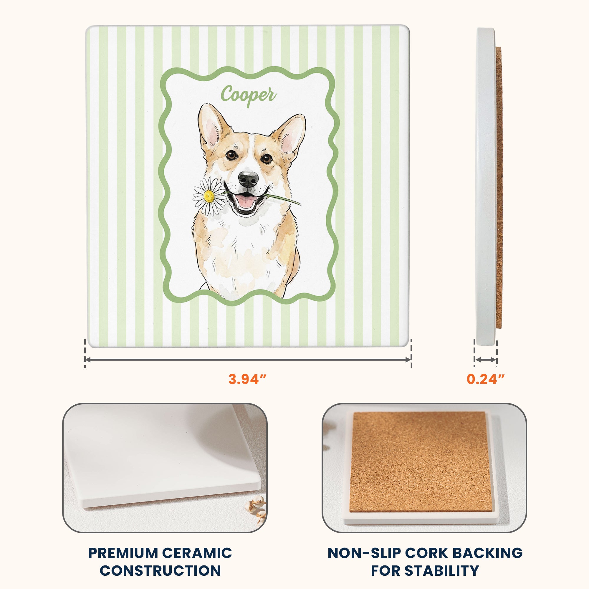Custom-Cup-With-Pet-Photo-Watercolor-Art-Striped-Pattern-Personalized-Coaster-9